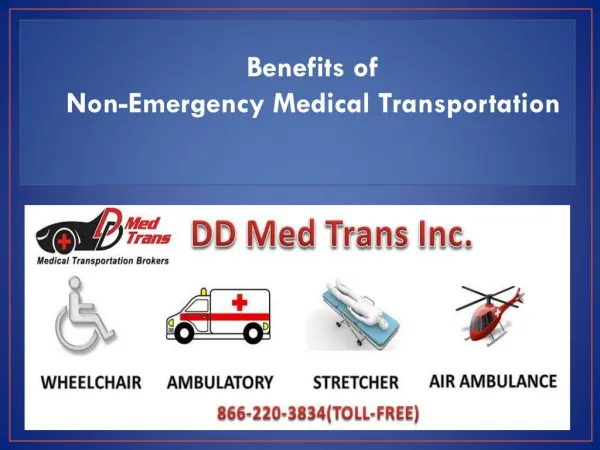 Benefits of Non-Emergency Medical Transportation