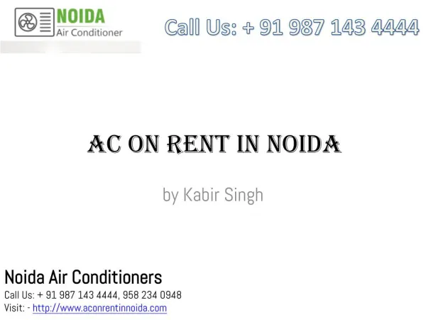AC ON Rent in Noida - Best & Branded Air Conditioners