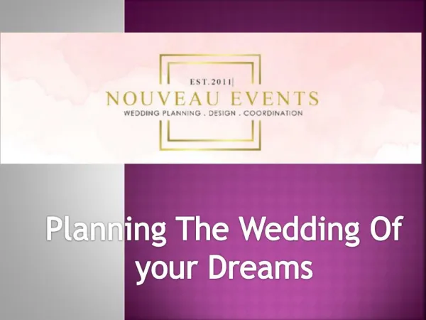 Nouveau Events | Wedding Planner and Coordinator North Carolina