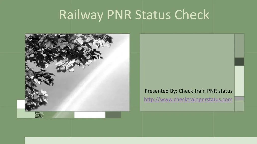 railway pnr status check