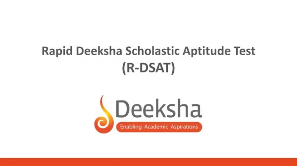 Rapid Deeksha Scholastic Aptitude Test (R-DSAT)