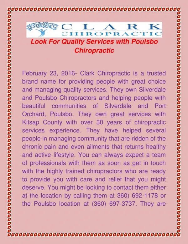 Silverdale chiropractic