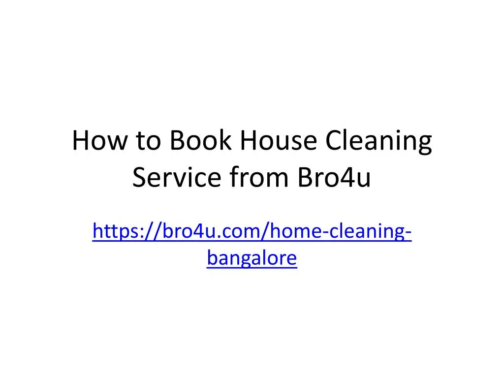 how to book house cleaning service from bro4u