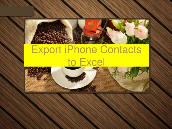 Export iPhone Contacts to Excel