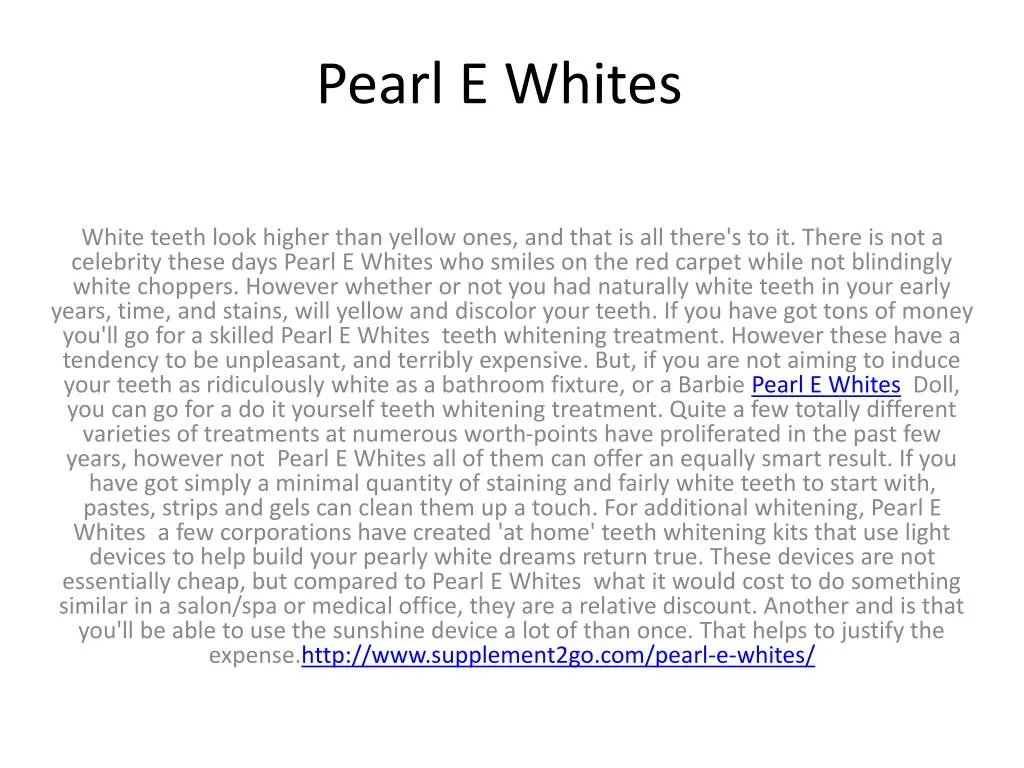 pearl e whites