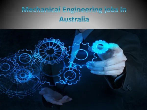 Mechanical Engineering jobs in Australia