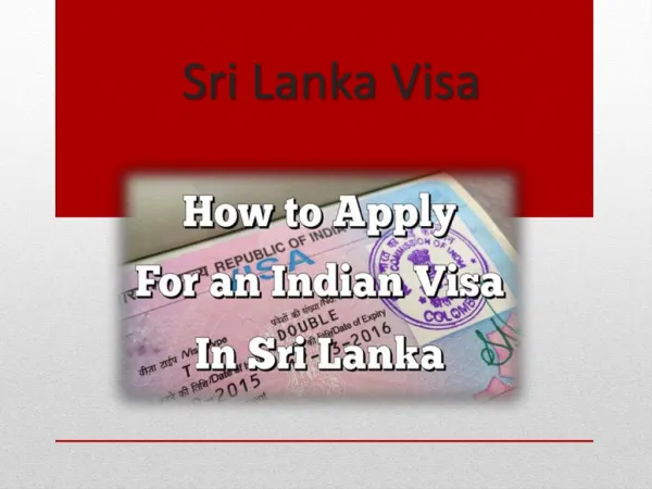 Sri Lanka Online Visa for Indians