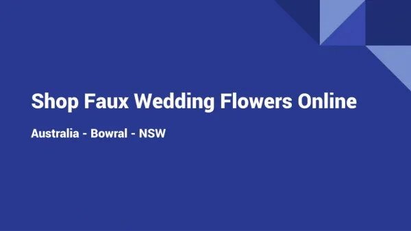 Shop Faux Wedding Flowers Online