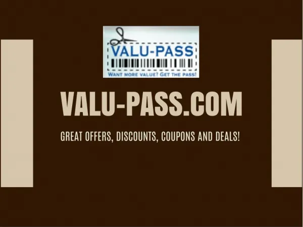 Valu-Pass.com Deals, Great Offers, Discounts and Coupons