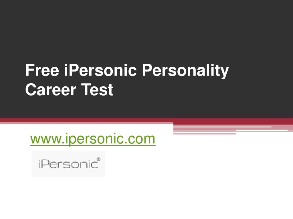 free ipersonic personality career test