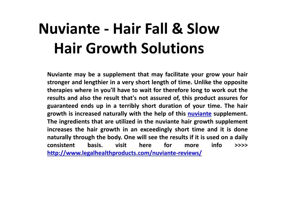 nuviante hair fall slow hair growth solutions