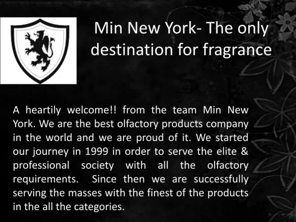 Min New York- the only destination for fragrance