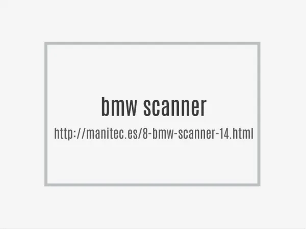 bmw scanner