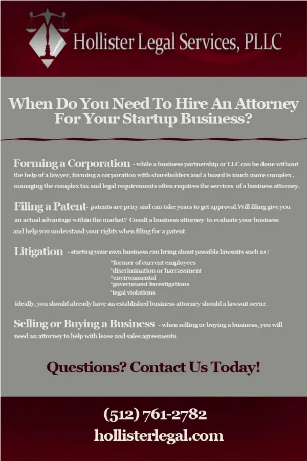 When Do I Need an Austin Startup Business Attorney?