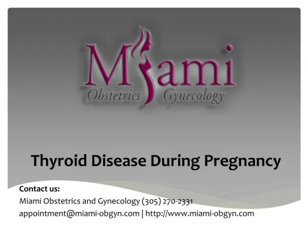 Thyroid Disease During Pregnancy