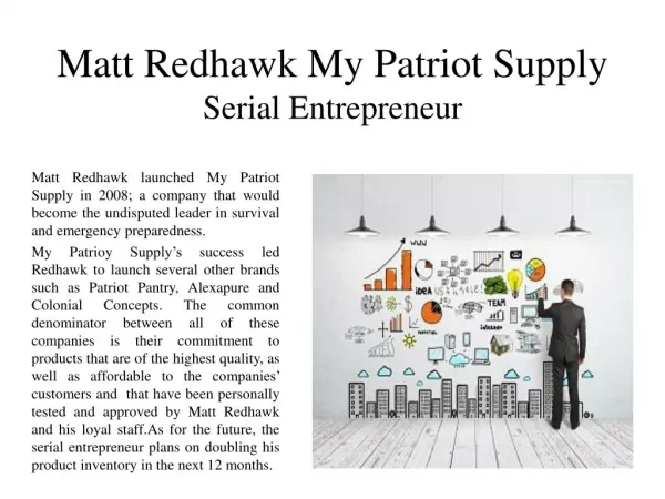 Matt Redhawk My Patriot Supply - Serial Entrepreneur