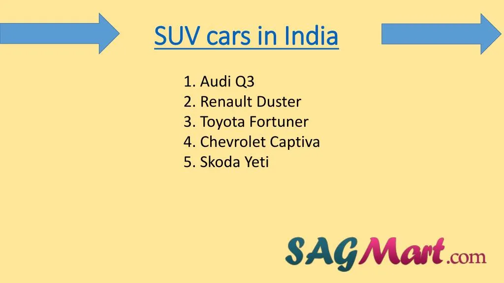 suv cars in india