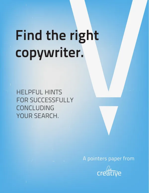 Find the right copywriter