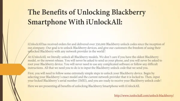 Benefits of Unlocking Blackberry Smartphone Services