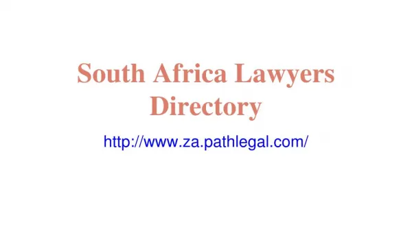 South Africa Lawyers Directory