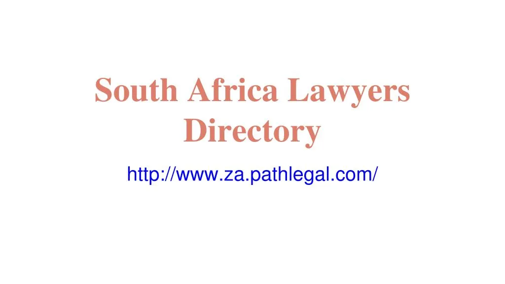 south africa lawyers directory
