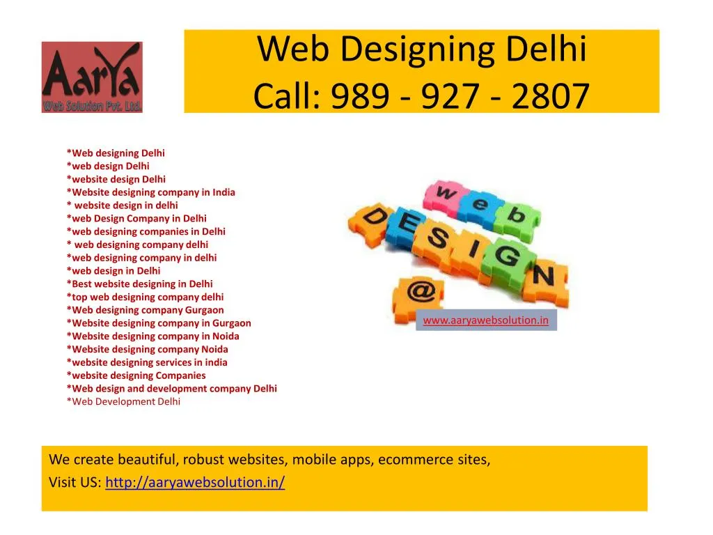 web designing delhi call 989 927 2807