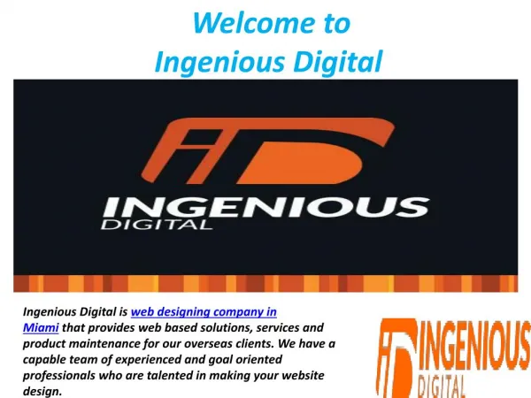 Web Designing Company in Miami | ingeniousdigital