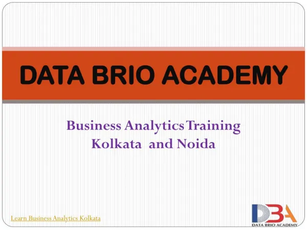 Business Analytics Training Kolkata And Noida
