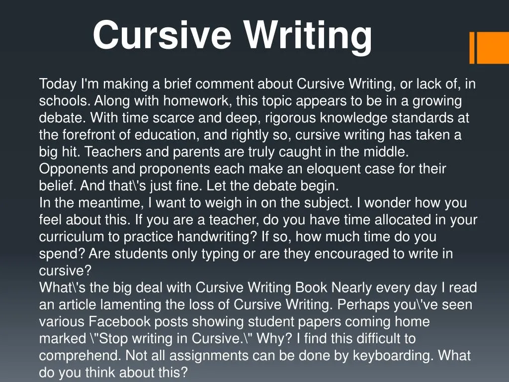 cursive writing