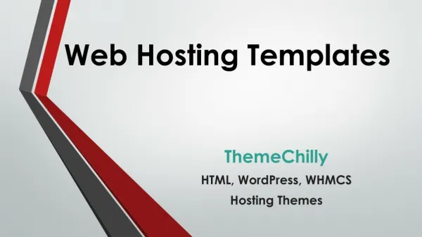 Web Hosting Templates- ThemeChilly
