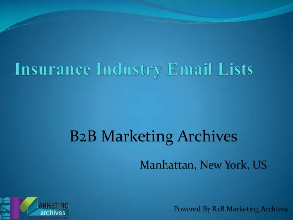 Insurance Industry Email Lists