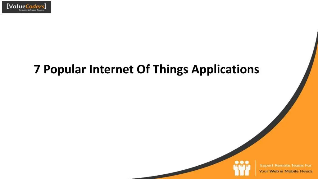 7 popular internet of things applications