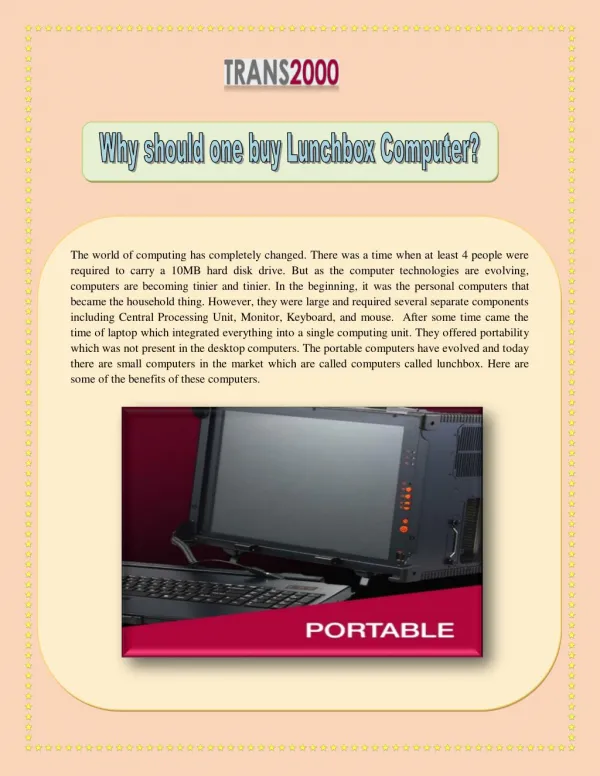 Why Should one buy Lunchbox Computer