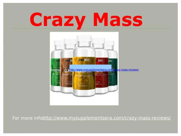 Crazy Mass - Enhanced the protein level within the body
