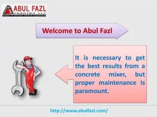 The Advancement Concrete Mixer Suppliers in UAE - slide 1
