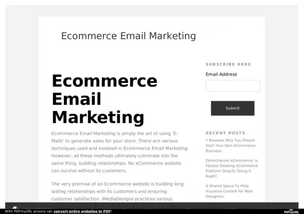 Why Use Ecommerce Email Marketing Mailchimp