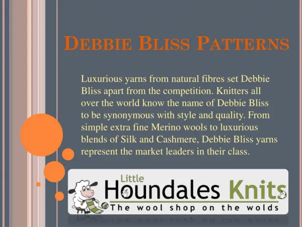 Debbie Bliss Patterns