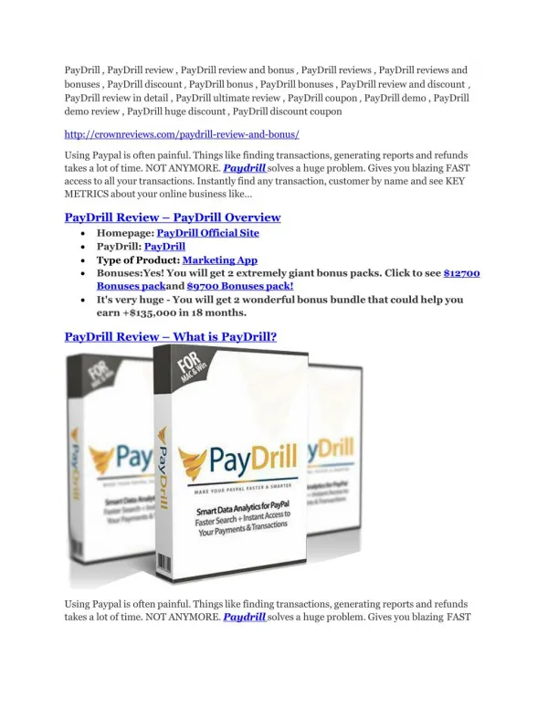 PayDrill review-- PayDrill $27,300 bonus & discount