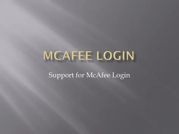 McAfee Login