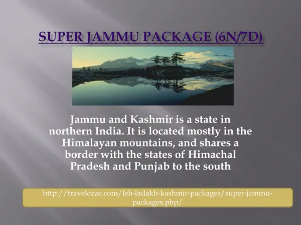 Super Jammu Package (6N/7D)
