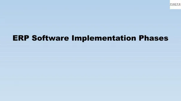 ERP Software Implementation Phases