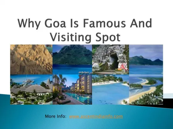 Why Goa Is Famous Natural Beautiful Visiting Spot