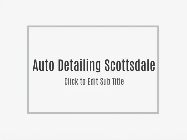Classic Car Detailing Scottsdale