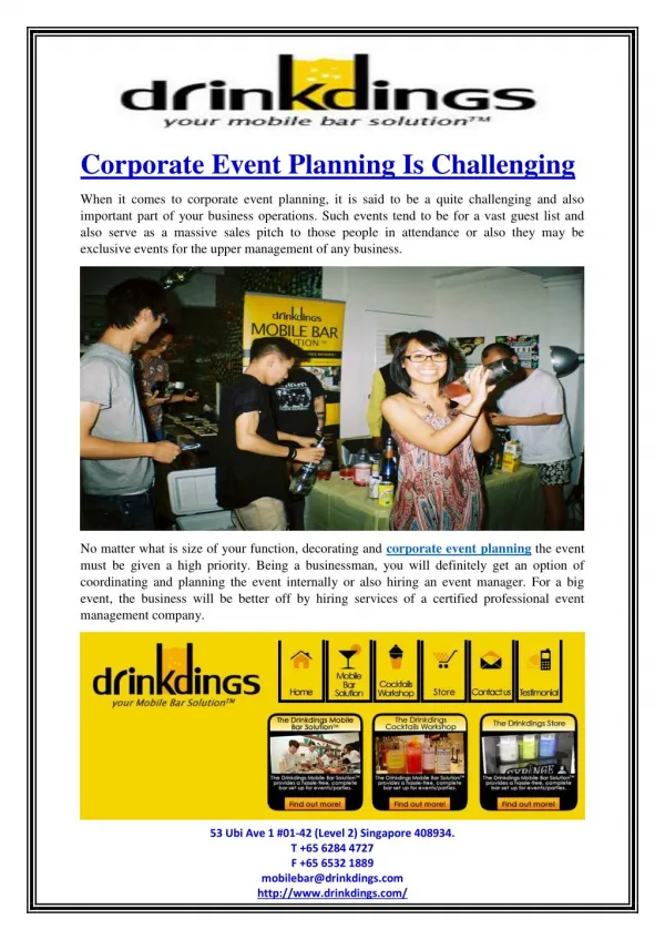 Corporate Event Planning Is Challenging