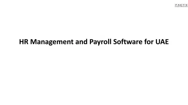 HR Management and Payroll Software for UAE