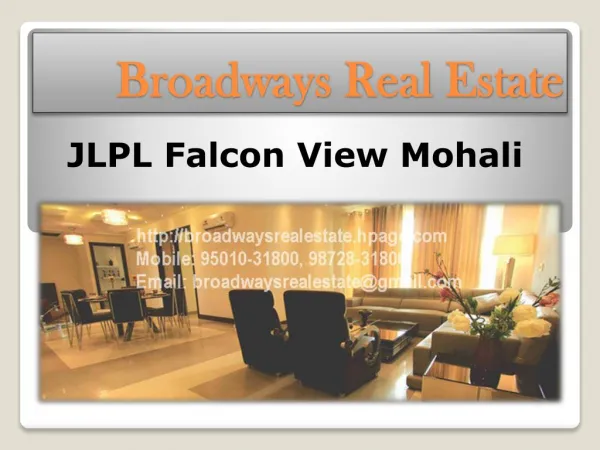JLPL Falcon View Mohali - www.broadwaysrealestate.com