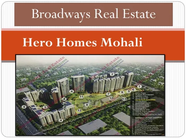 Hero Homes Mohali - www.broadwaysrealestate.com