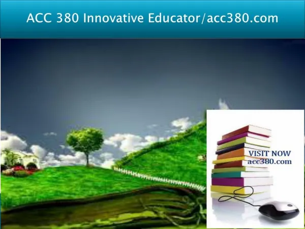 ACC 380 Innovative Educator/acc380.com