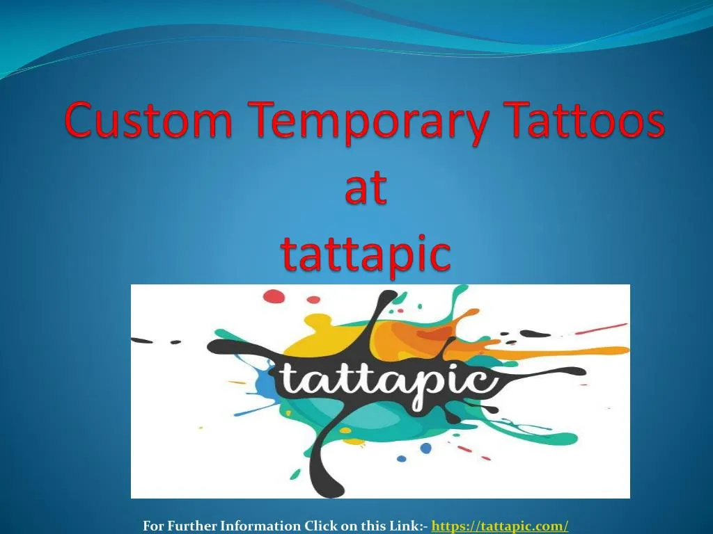 c ustom temporary tattoos at tattapic