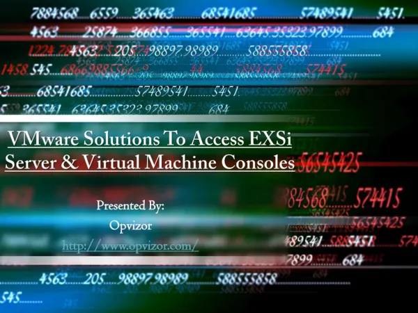 VMware Solutions To Access EXSI Server And Virtual Machine Consoles